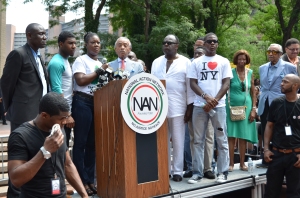 Speakers at New York Trayon rally