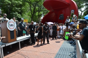 The Trayvon rally NYC press