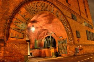 Eagle entrance at night