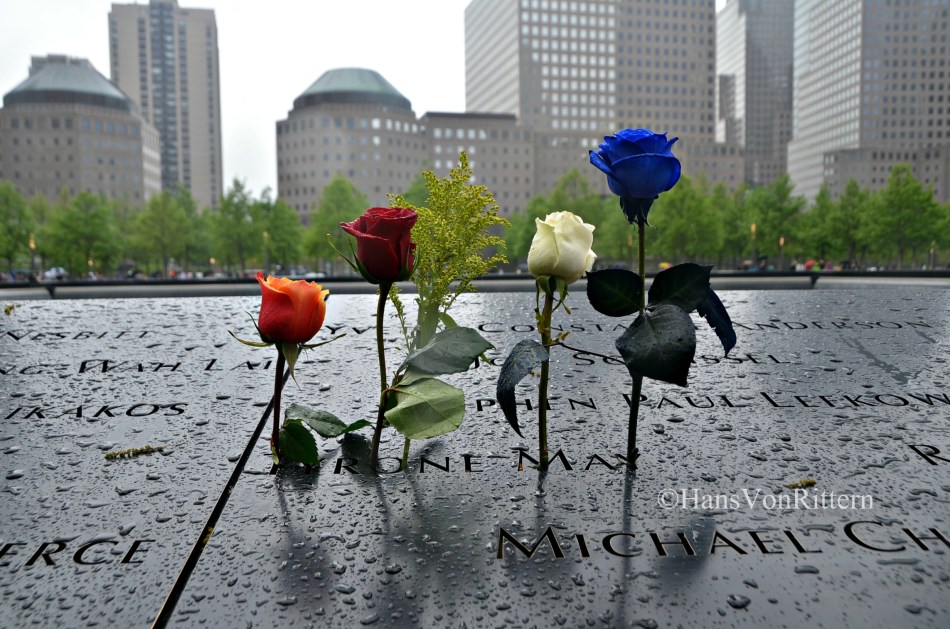 red white blue world trade center